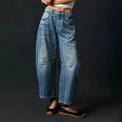 Somerset | Women's High Waist Barrel Leg Jeans Relaxed Fit Denim – Denim