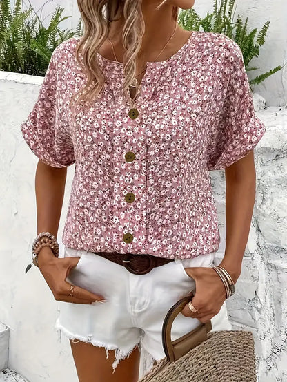 Sharon | Women's Chic Floral Print Blouse – Floral Print, Casual