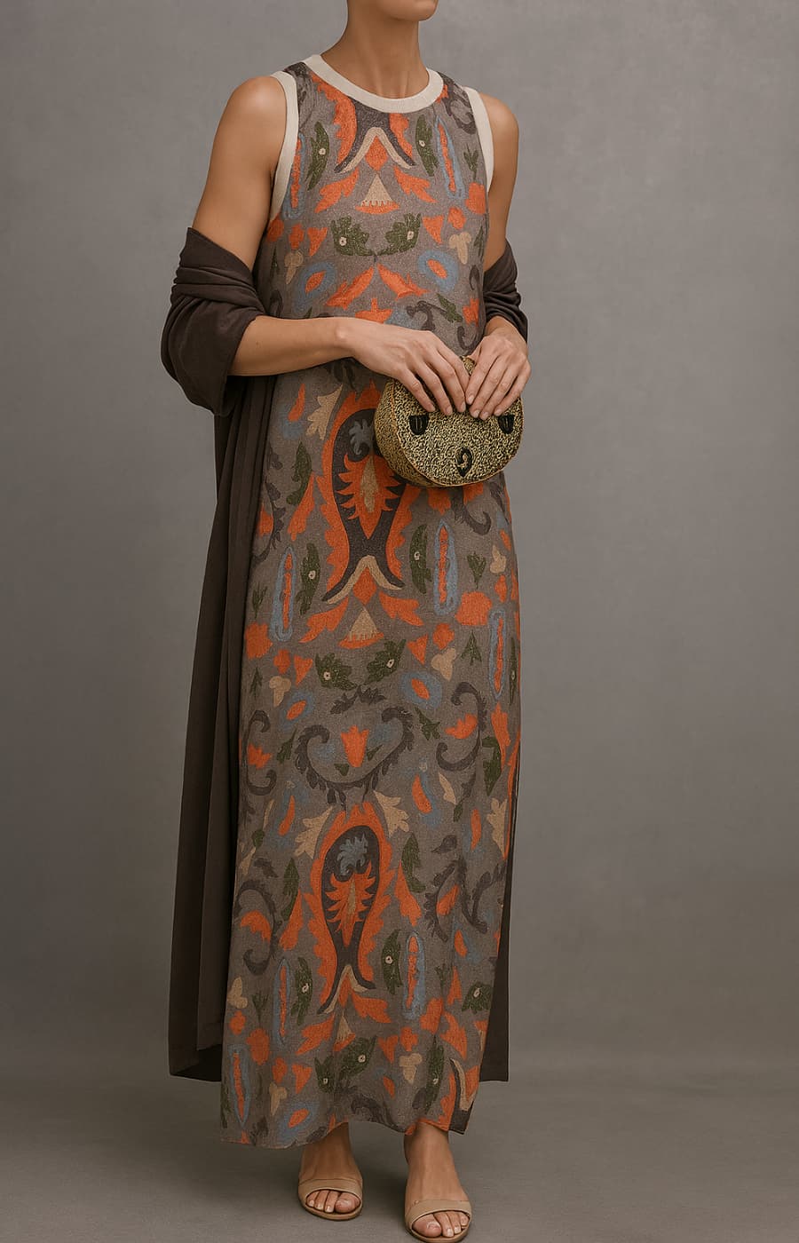 Arlene | Women's Matching Long Dress & Coat Set