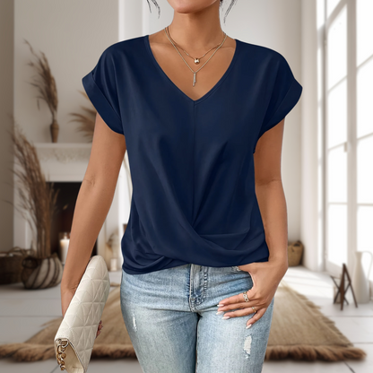 Rosé | Women's Casual Sweetheart Neck T-Shirt – Casual, Classic