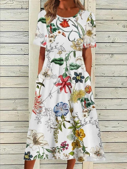 Genevieve | Women's Printed Midi Dress – Midi
