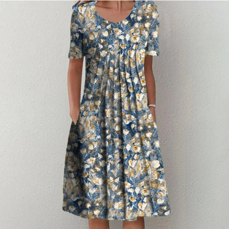 Desiree | Women's Stylish and Casual Floral Dress with Pockets – Floral Print, Casual