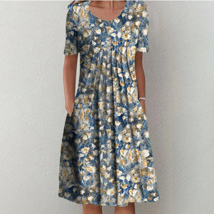 Desiree | Women's Stylish and Casual Floral Dress with Pockets – Floral Print, Casual