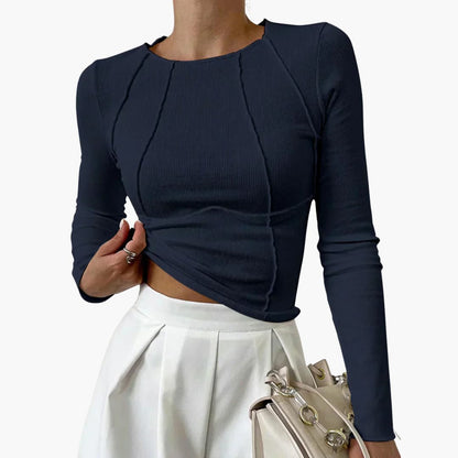 Angela | Women's Sculpted Seam Long Sleeve Top – Long Sleeve