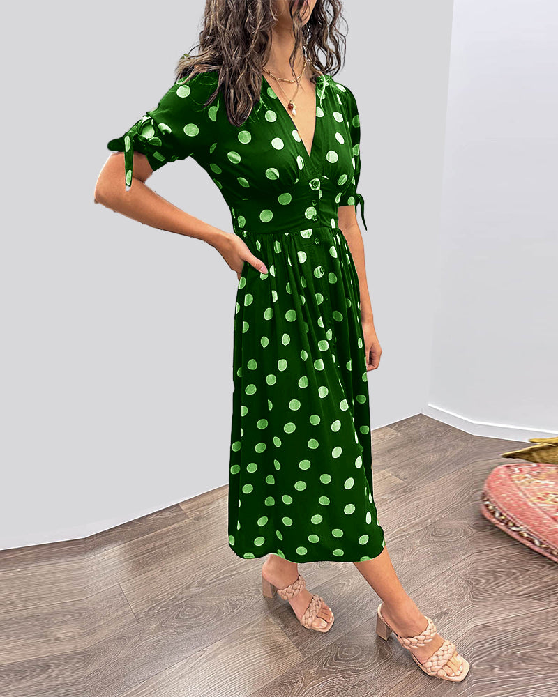 Georgia | Women's Elegant Polka Dot Dress – Elegant