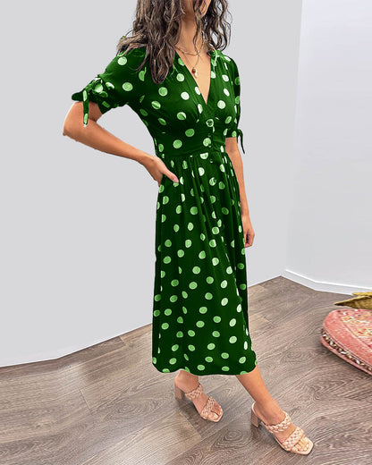 Georgia | Women's Elegant Polka Dot Dress – Elegant