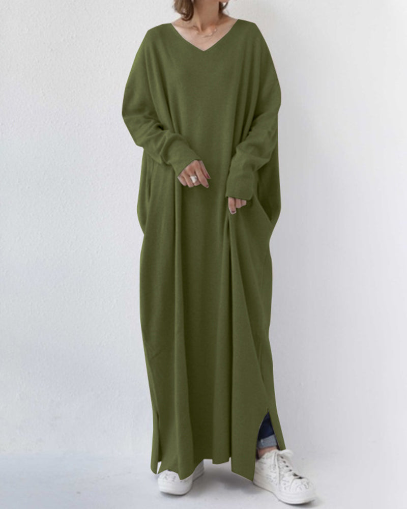Anya | Women's Elegant Winter Maxi Dress for Women with Long Sleeves