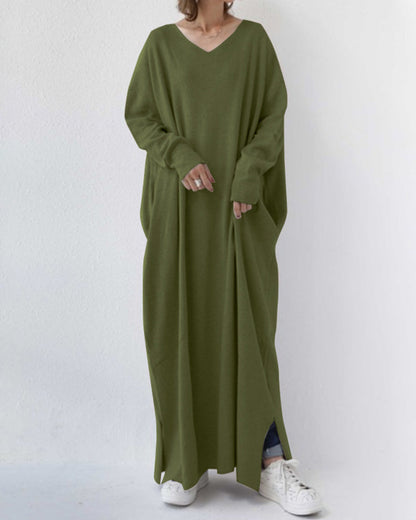 Anya | Women's Elegant Winter Maxi Dress for Women with Long Sleeves