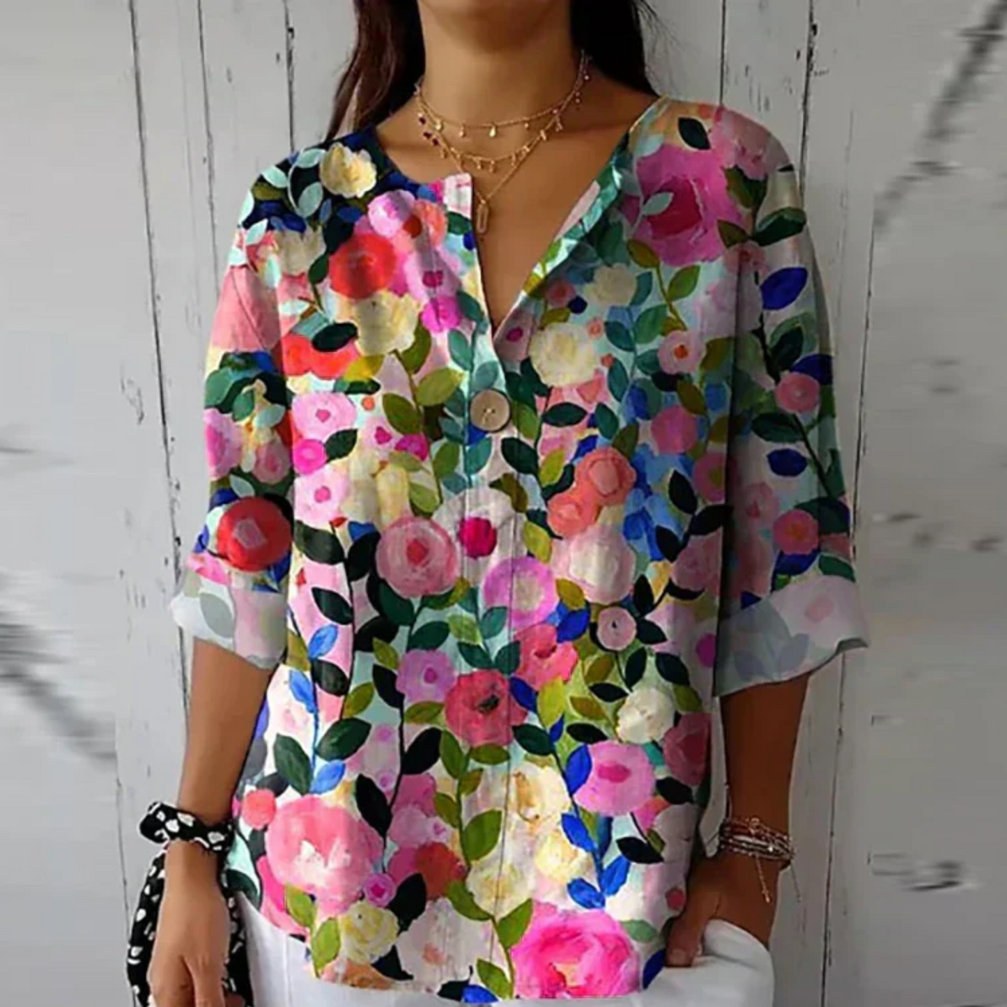 Marjorie | Women's Chic Floral Print Blouse – Floral Print, Casual