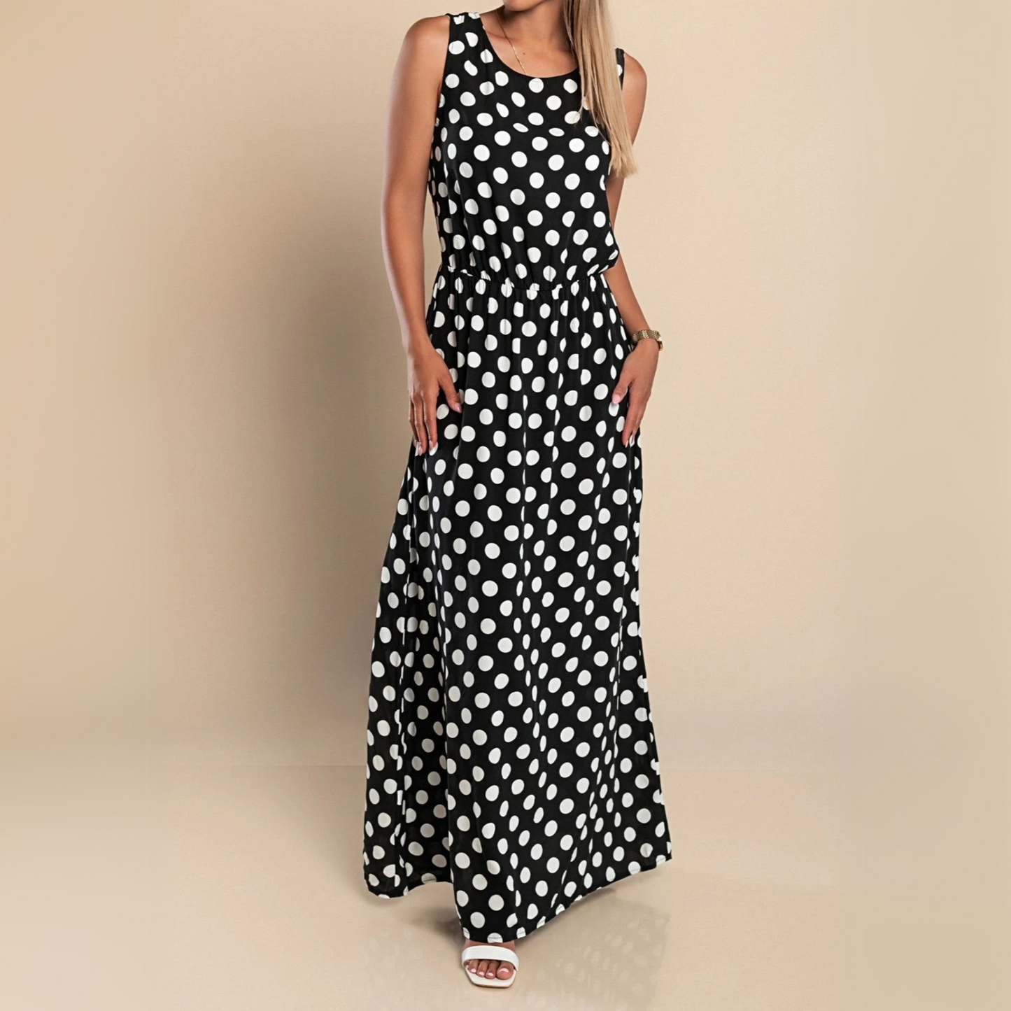 Celeste | Women's Polka Dot Maxi Dress – Maxi