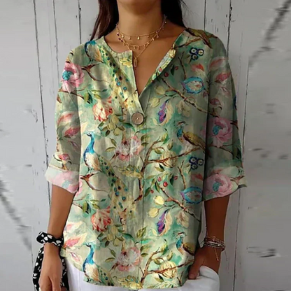 Marjorie | Women's Chic Floral Print Blouse – Floral Print, Casual