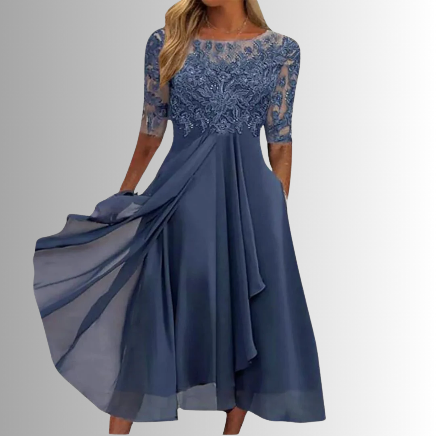 Lynn | Women's Elegant Lace Dress – Lace Detail, Elegant
