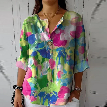Marjorie | Women's Chic Floral Print Blouse – Floral Print, Casual
