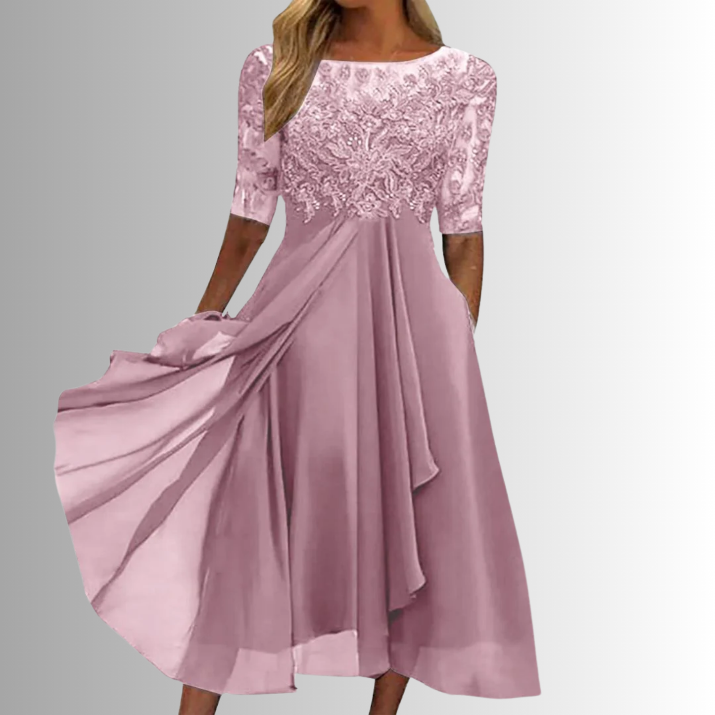 Lynn | Women's Elegant Lace Dress – Lace Detail, Elegant