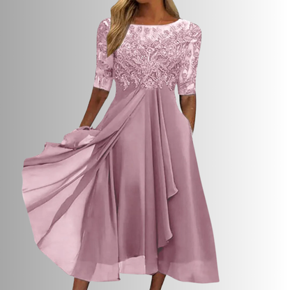 Lynn | Women's Elegant Lace Dress – Lace Detail, Elegant