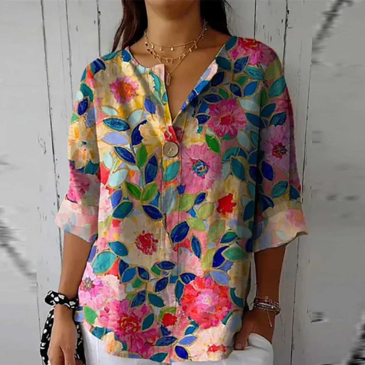 Marjorie | Women's Chic Floral Print Blouse – Floral Print, Casual