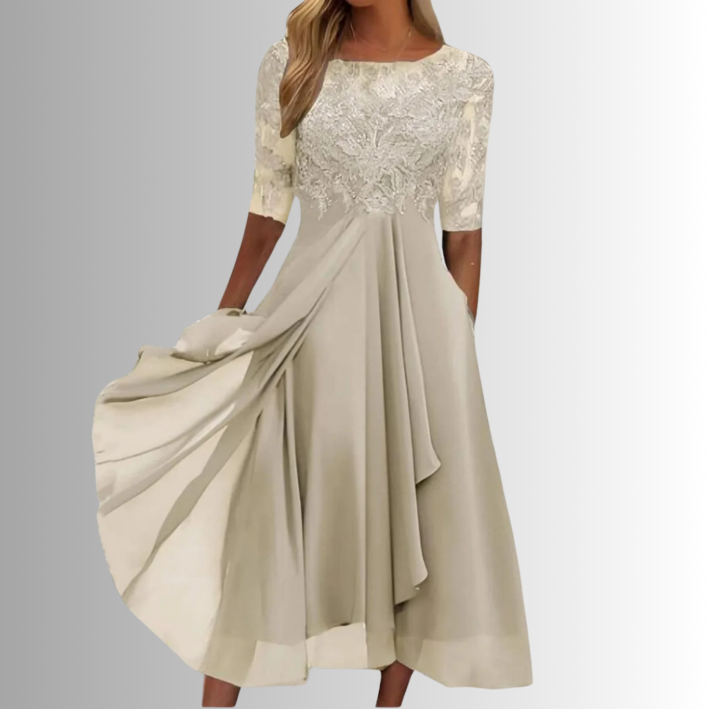 Lynn | Women's Elegant Lace Dress – Lace Detail, Elegant