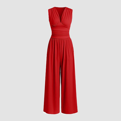 Andrea | Women's Stretch Comfort Wide-Leg Jumpsuit – One-Piece