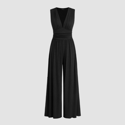 Andrea | Women's Stretch Comfort Wide-Leg Jumpsuit – One-Piece