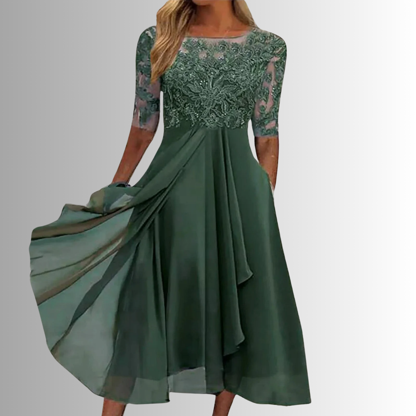 Lynn | Women's Elegant Lace Dress – Lace Detail, Elegant