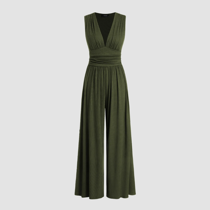Andrea | Women's Stretch Comfort Wide-Leg Jumpsuit – One-Piece