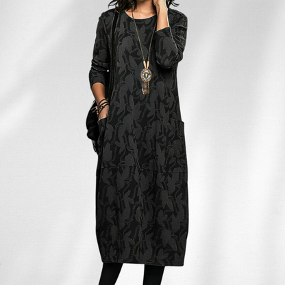 Stephanie | Women's Elegant Crewneck Winter Dress – Elegant