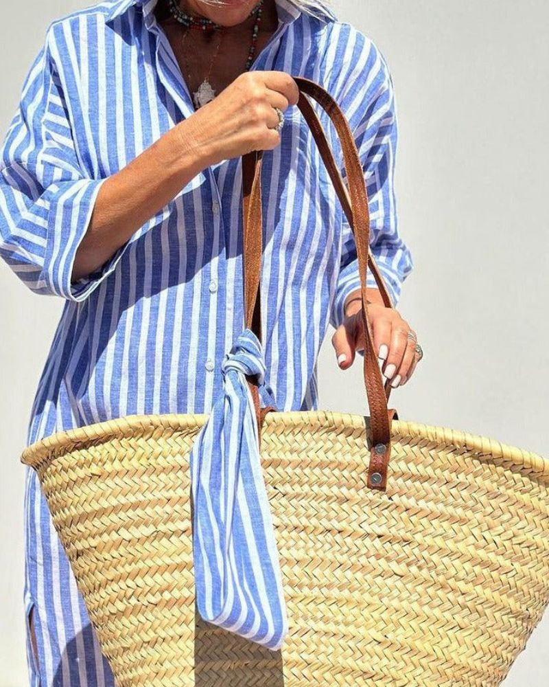 Joyce | Women's Timeless Striped Shirt Dress – Striped, Classic