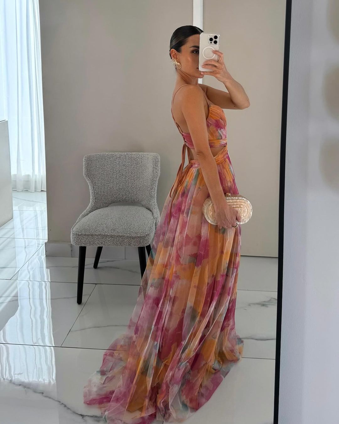 Jeda | Women's Beautiful Floral Print Maxi Dress – Maxi, Floral Print