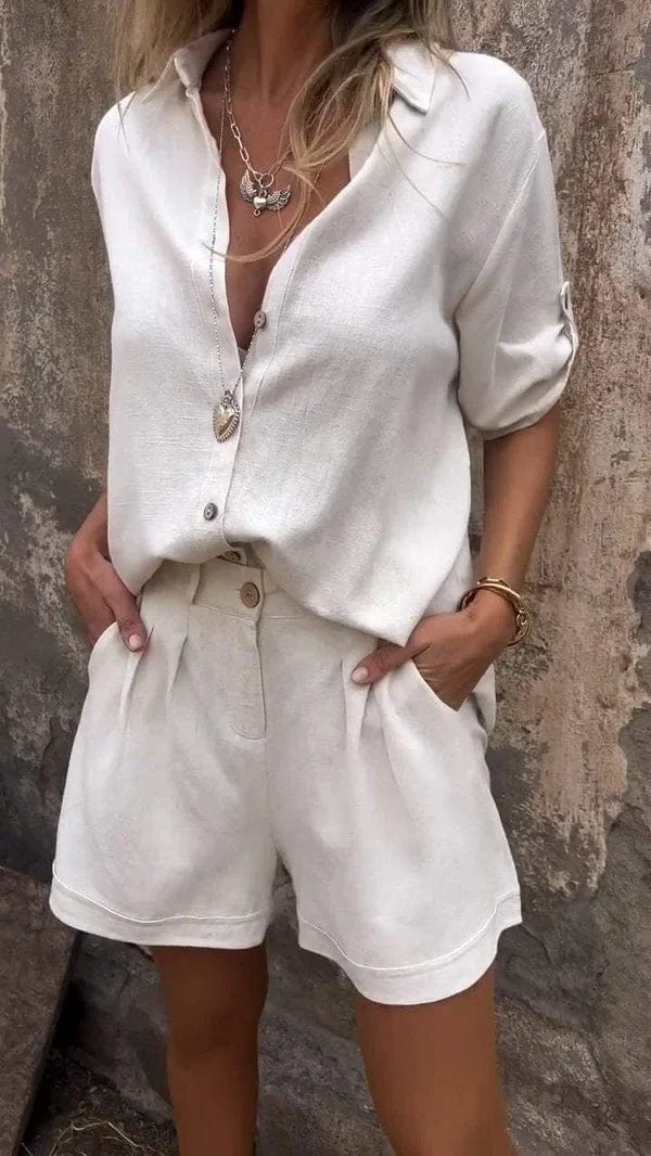 Nilva | Women's Elegant Lightweight Shorts and Top Set