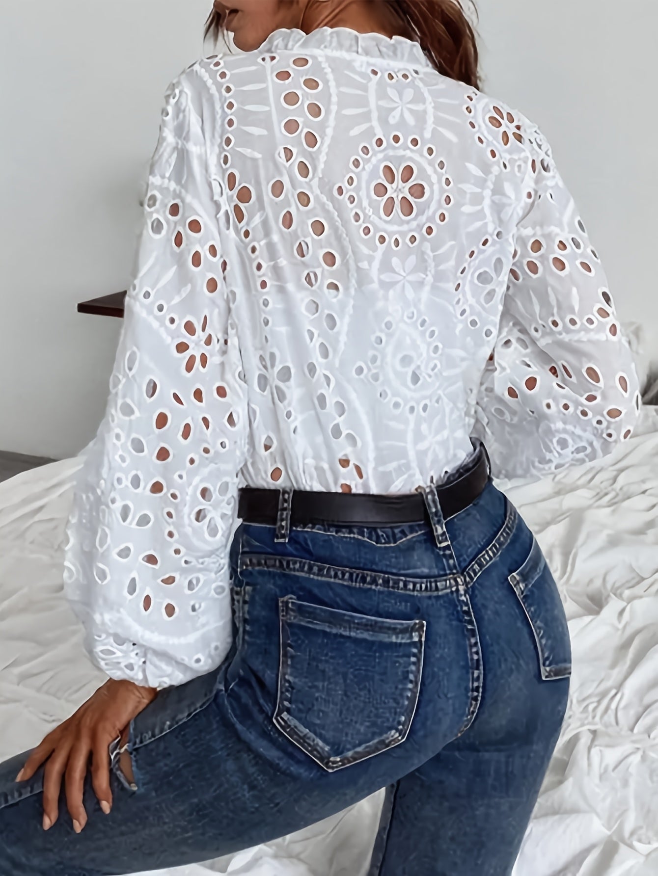 Corinne | Women's Floral Long-Sleeve Blouse – Floral Print, Casual