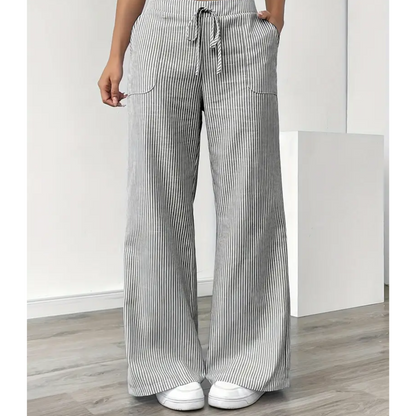 Madeline | Women's Striped Pant With Pockets