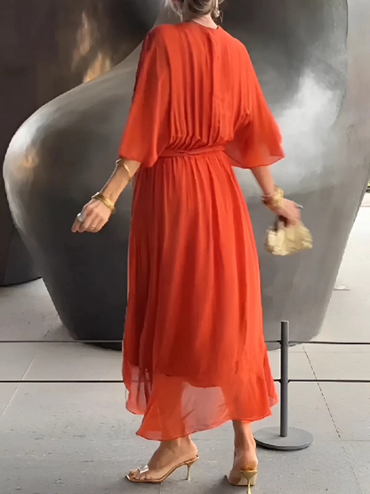 Zeleste | Women's Timeless Wrap Midi Dress – Wrap Style