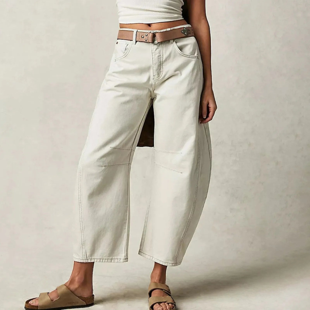 Somerset | Women's High Waist Barrel Leg Jeans Relaxed Fit Denim – Denim