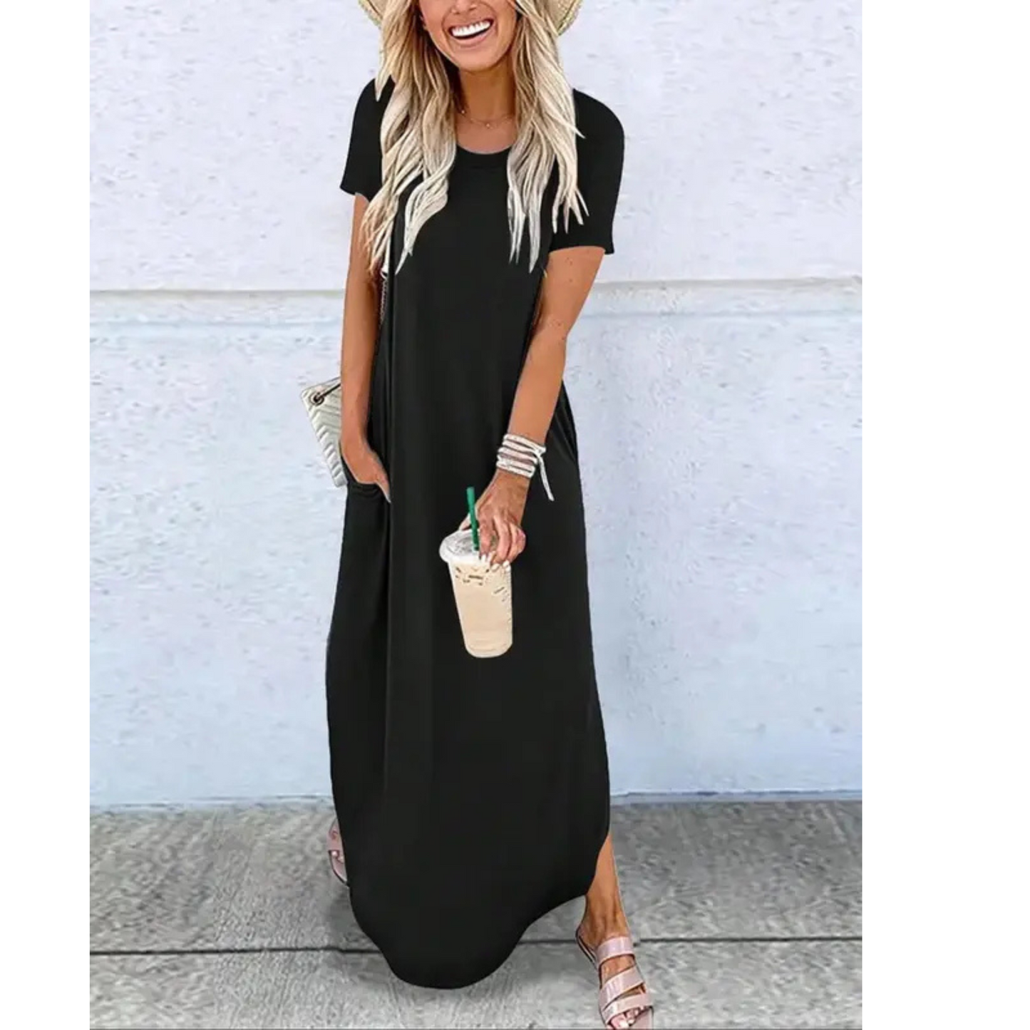 Frances | Women's Casual Summer Round Neck Maxi Dress – Maxi, Casual
