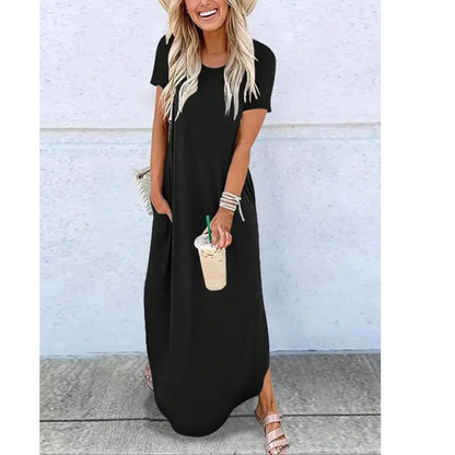 Frances | Women's Casual Summer Round Neck Maxi Dress – Maxi, Casual