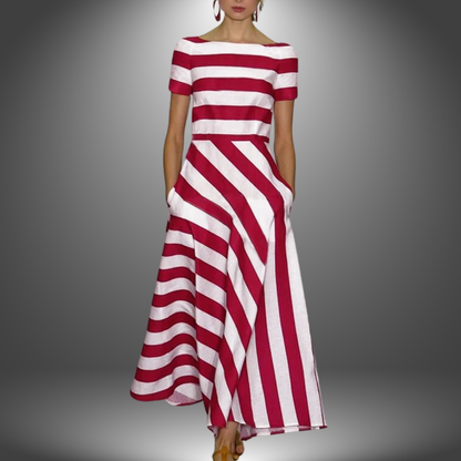 Sadie | Women's Handcrafted Striped Maxi Dress – Maxi, Striped