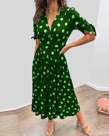 Georgia | Women's Elegant Polka Dot Dress – Elegant