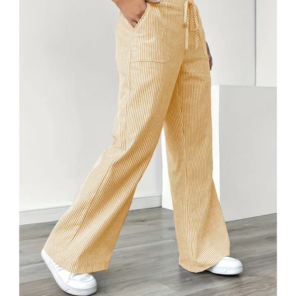 Madeline | Women's Striped Pant With Pockets
