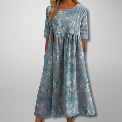 Remy | Women's Relaxed Floral Midi Dress – Midi, Floral Print