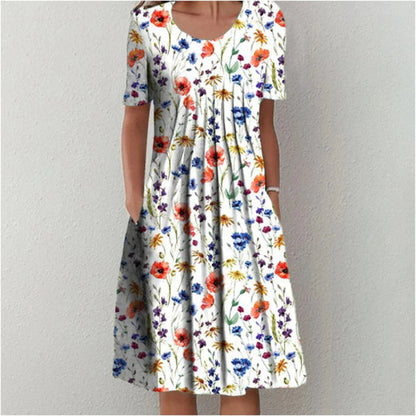 Desiree | Women's Stylish and Casual Floral Dress with Pockets – Floral Print, Casual