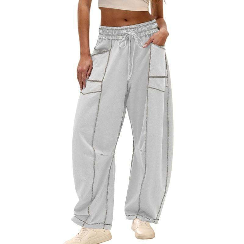 Dorothy | Women's Wide Leg Cargo Pants High Waist Drawstring