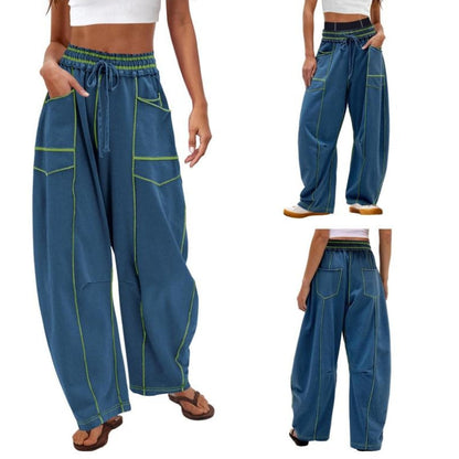 Dorothy | Women's Wide Leg Cargo Pants High Waist Drawstring