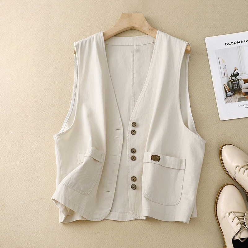 Gretchen | Women's Relaxed Button Vest