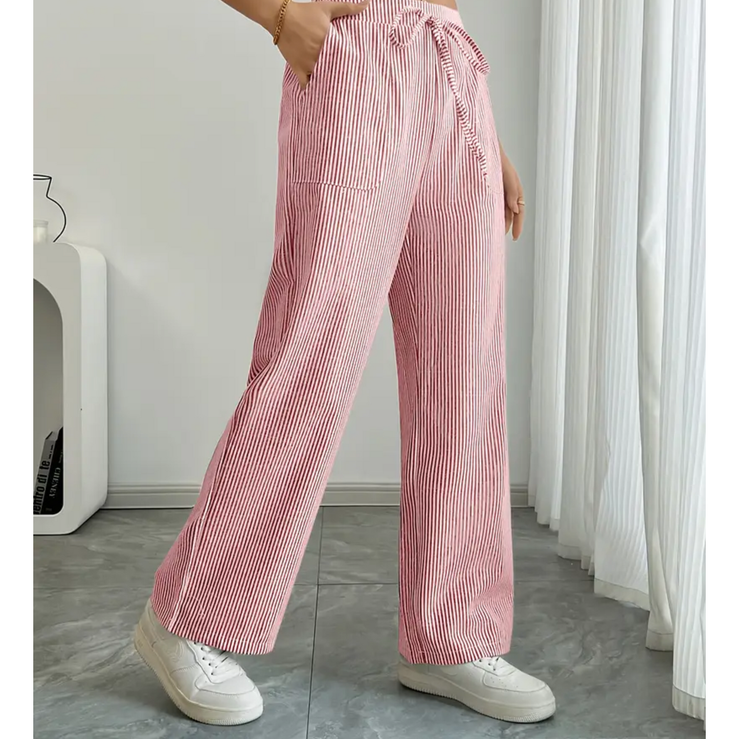 Madeline | Women's Striped Pant With Pockets
