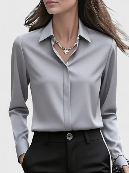 Janine | Women's Elegant Button Down Shirt with Concealed Placket – Elegant, Classic
