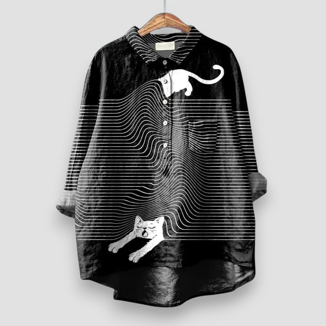 Felicia | Women's Shirt with Dog Print – Classic