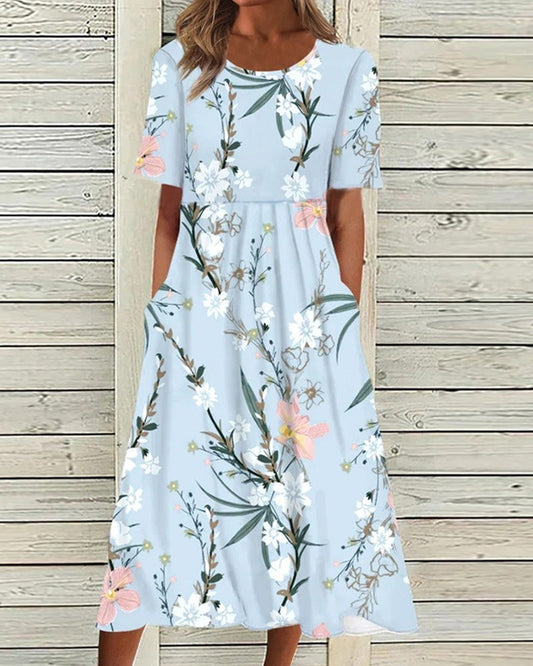 Genevieve | Women's Printed Midi Dress – Midi