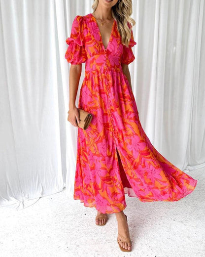 Harper | Women's Elegant Maxi Dress in Red Pink – Maxi, Elegant