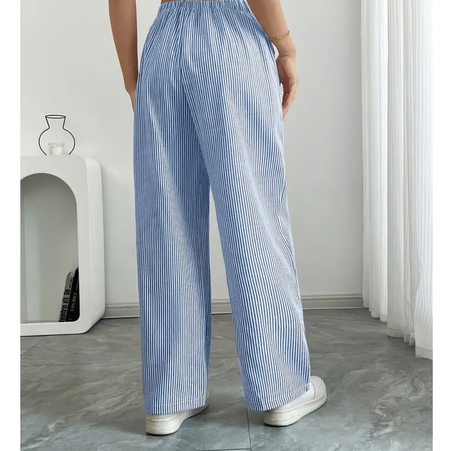 Madeline | Women's Striped Pant With Pockets