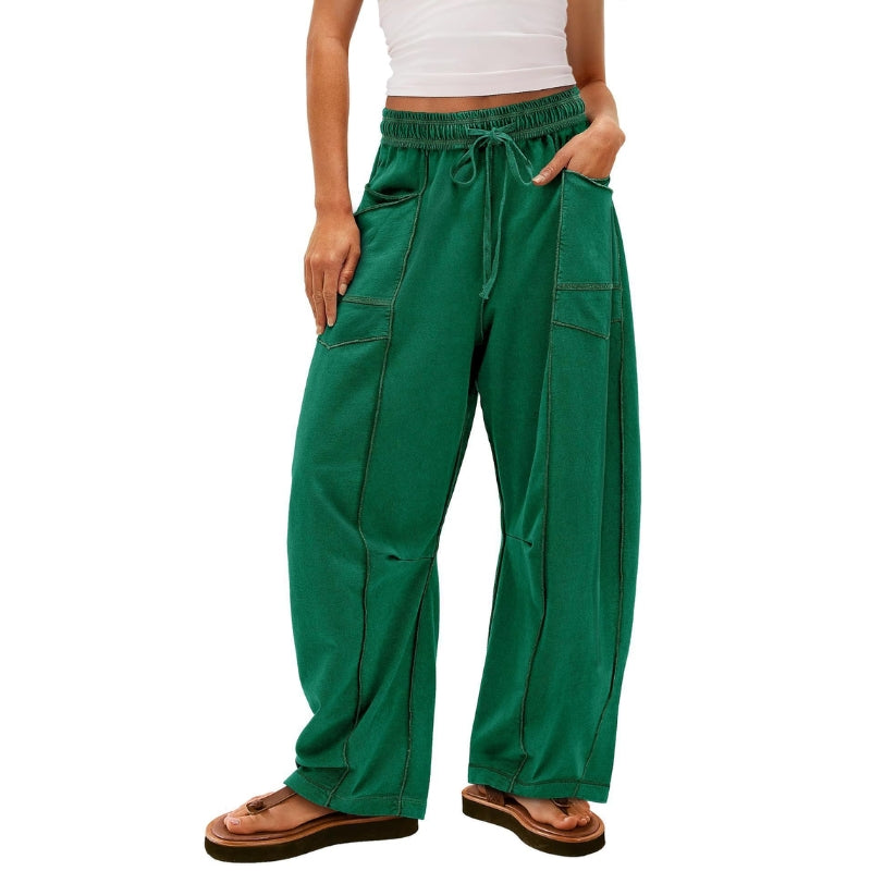 Dorothy | Women's Wide Leg Cargo Pants High Waist Drawstring